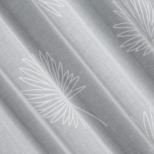Etamine gordijn met jacquard bladmotief FAI-01