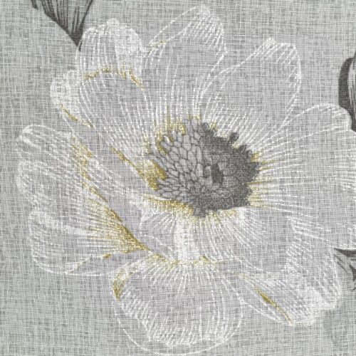FAT-01d Vitrage met Bloemenpatroon - Wit met Groen