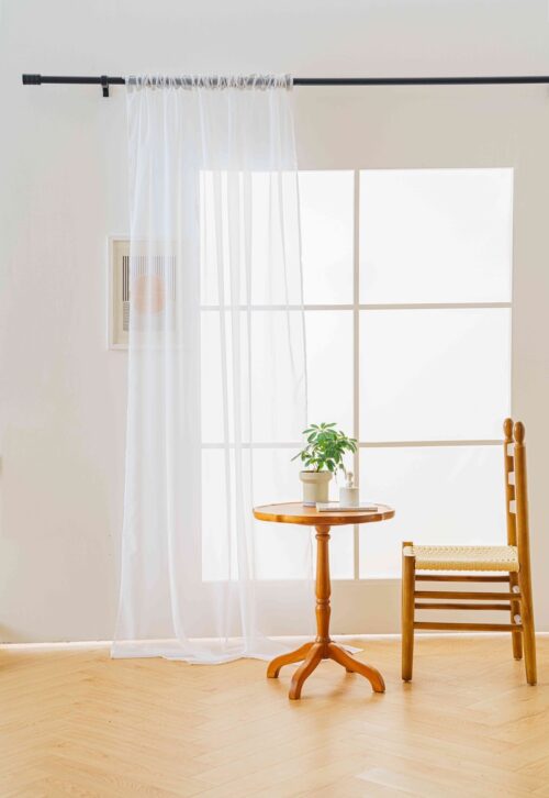 Voile gordijn met tape FIF-01