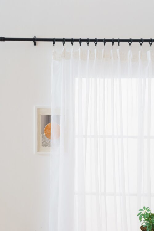 Voile gordijn met tape FIF-01