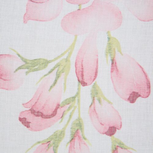 FKAJ-01B Etamine gordijn met bloemmotief FKAJ-01