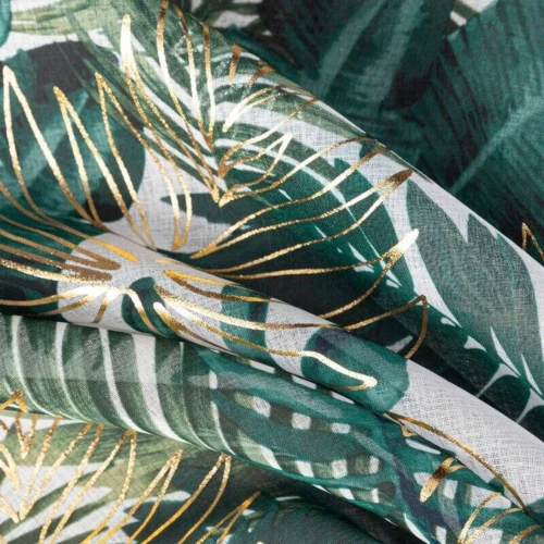 FKGM-01d Gordijn met groene bladeren print FKGM-01