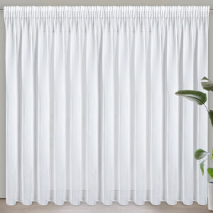 Glad voile gordijn met tape FWL-01