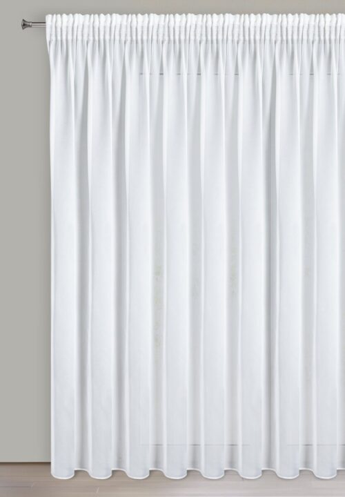 FWA-01a. Wit voile gordijn met bies FWA-01