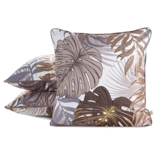 J02F-01A Fluwelen kussensloop met glanzende print J02F-01