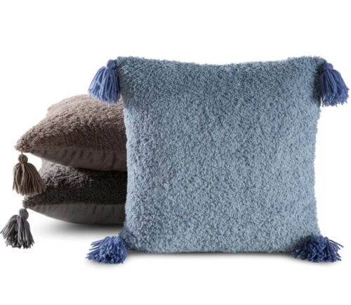 JA113-ws Kussenhoes met bontstructuur en decoratieve kwastjes JA113-06