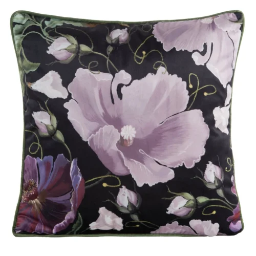 JA137-02 Fluwelen kussensloop met bloemen JA137-02
