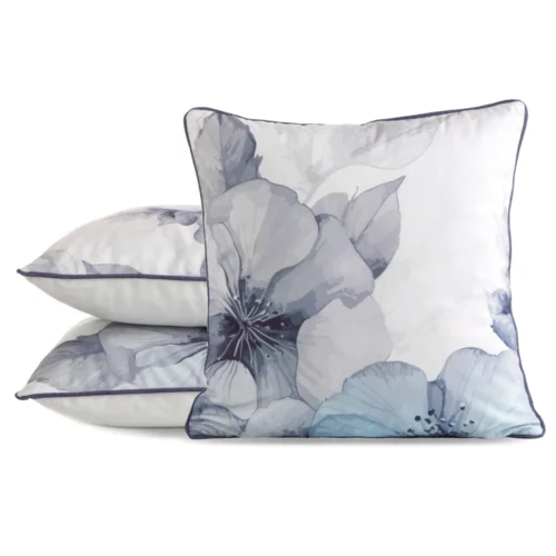 JA137-22a Velours kussenhoes met bloemen JA137-22