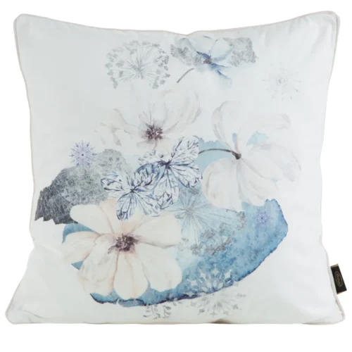 JA137-23 Velours kussenhoes met bloemen JA137-23