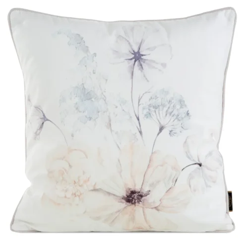 Velours kussenhoes met bloemen JA137-24
