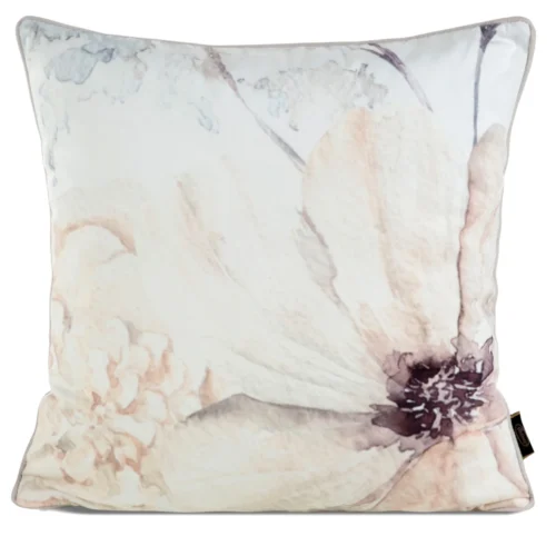 JA137-28 Velours kussenhoes met bloemen JA137-28