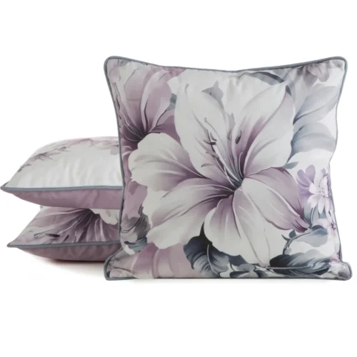 Velours kussenhoes met bloemen JA137-29