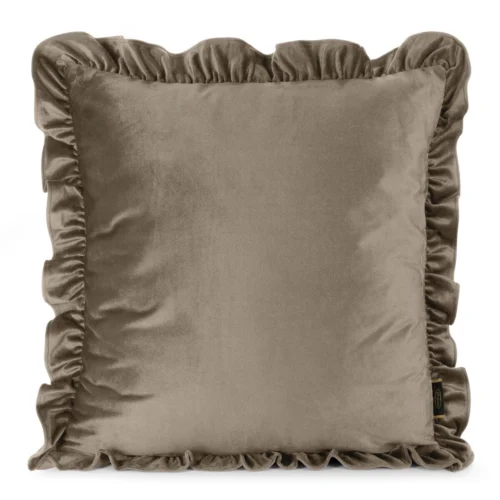 JA146-06 Velours kussenhoes versierd met ruches JA143-06