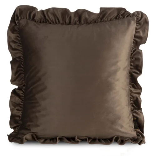 Velours kussenhoes versierd met ruches JA143-07