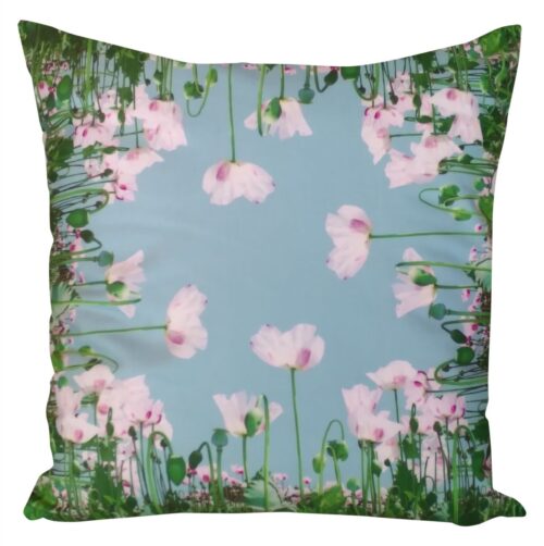 JCL-513 Velours kussensloop met bloemen JCL-513