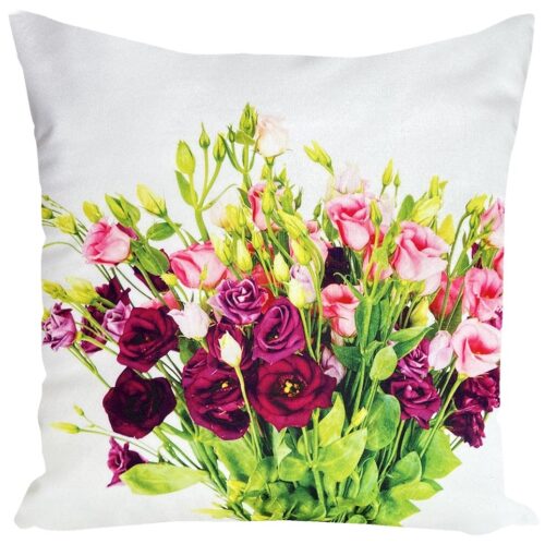 JCL-646 Velours kussensloop met bloemen JCL-646