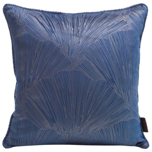 Velvet Kussensloop met Bloemen - Blauw