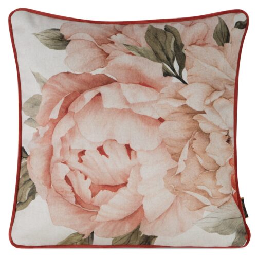 JOQ-02 Fluwelen kussensloop met grote bloemenprint JOQ-02
