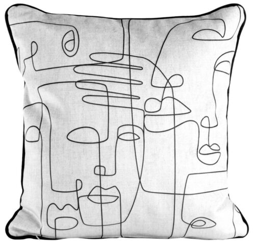 JQY-02a Fluwelen kussensloop met print JQY-02