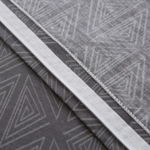 PBG-026d Dekbedovertrek katoensatijn met geometrisch patroon PBG-26