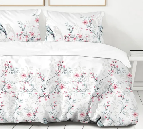Dekbedovertrek premium katoen birds & flowers PFX-33