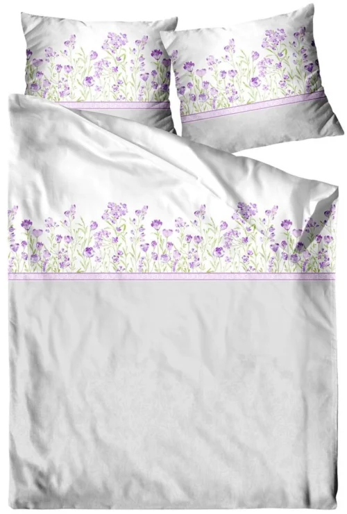 PFX-36 Dekbedovertrek premium katoen lila bloemen PFX-36