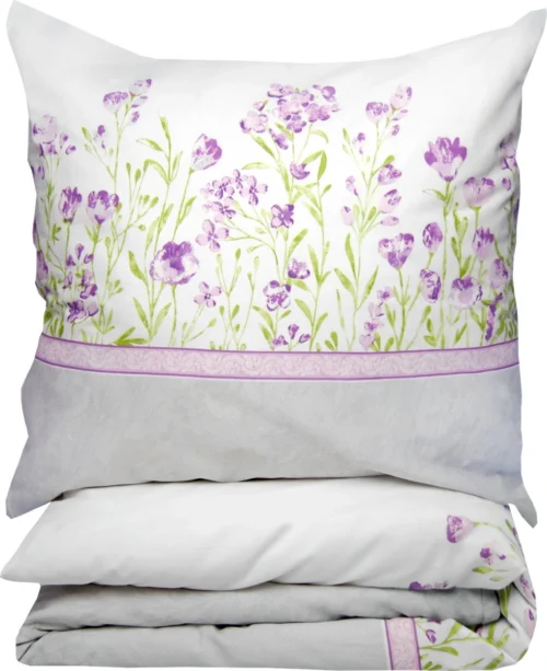 PFX-36e Dekbedovertrek premium katoen lila bloemen PFX-36