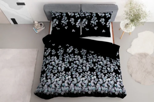 POK-386a Dekbedovertrek van katoen met bloemen POK-386