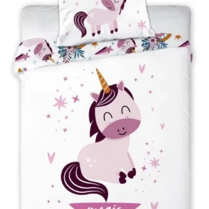 Katoenen Dekbedovertrek Unicorn