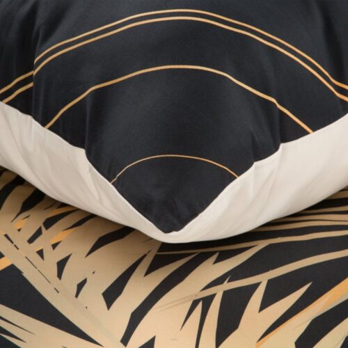 dekbedovertrek van macosatin met gouden bladeren PT-225