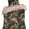 Dekbedovertrek van katoensatijn met bloemen PTE-120