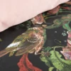 Dekbedovertrek van katoensatijn met bloemen PTE-120