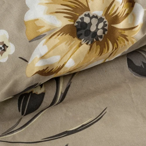 Katoenen dekbedovertrek met bloemen PTF-130