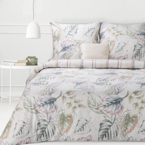 Renforce Deluxe Katoenen Dubbelzijdig Dekbedovertrek PTO-030 bloemen/ruiten