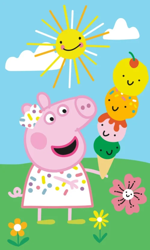 RDE-87 Peppa Pig RDE-87 gelicentieerde katoenen handdoek