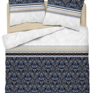 Dekbedovertrek katoensatijn SJB-317 boho blue