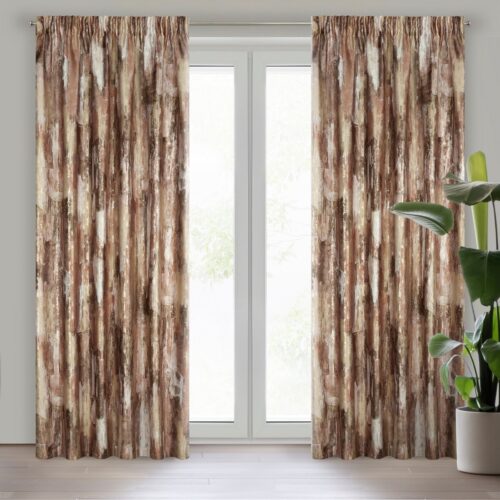 Velours gordijn met metallic print ZDL-01
