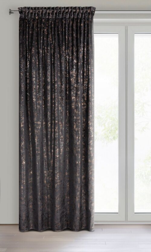 Velours gordijn met metallic print ZDQ-02