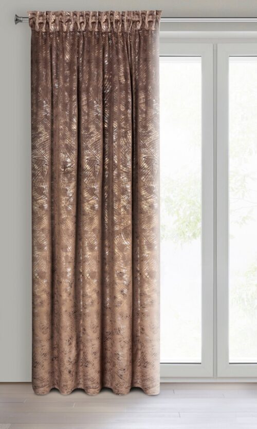 Velours gordijn met metallic print ZDQ-03
