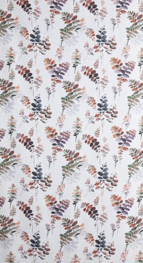ZDR-01C Etamine gordijn met botanisch motief ZDR-01