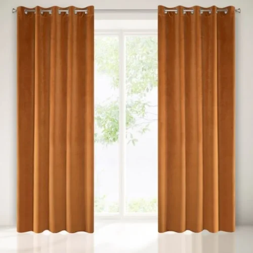 Velours gordijn cognac ZKAK-03