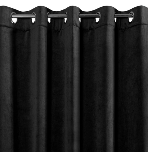 ZKAK-07frag Velours ringgordijn zwart ZKAK-07