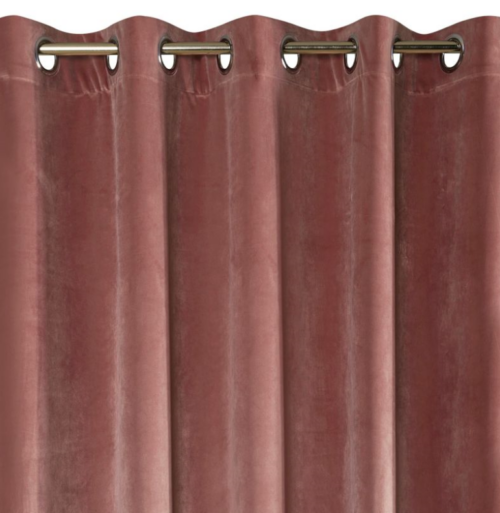 Velours ringgordijn oudroze ZKAK-11