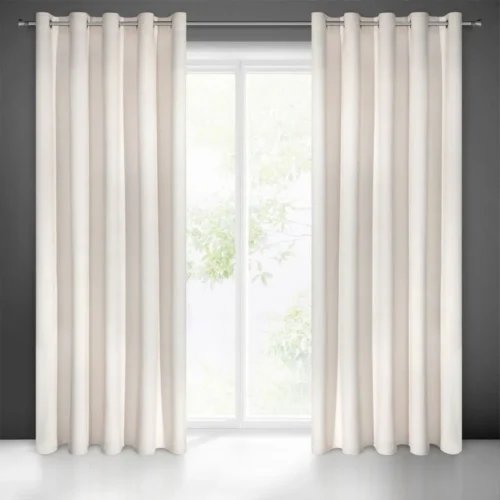 ZKAK-21 Velours ringgordijn lichtbeige ZKAK-21