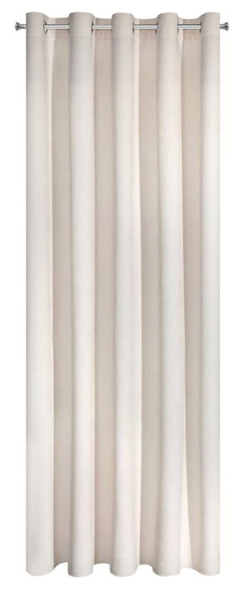 ZKAK-21a Velours ringgordijn lichtbeige ZKAK-21