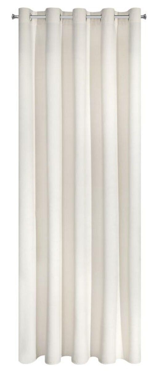 ZKAK-22a Velours ringgordijn crème ZKAK-22