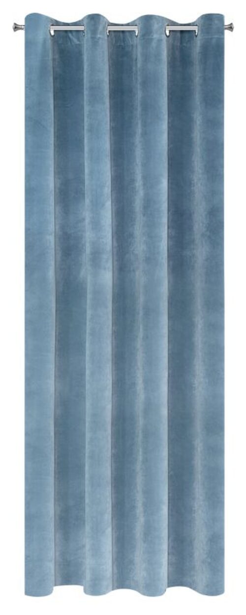 ZKAK-24a Velours ringgordijn blauw ZKAK-24