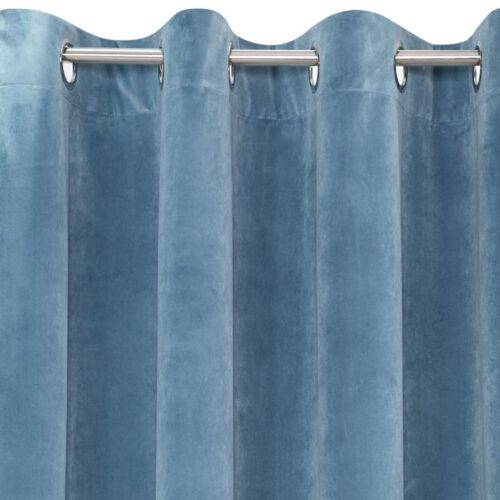 ZKAK-24b Velours ringgordijn blauw ZKAK-24