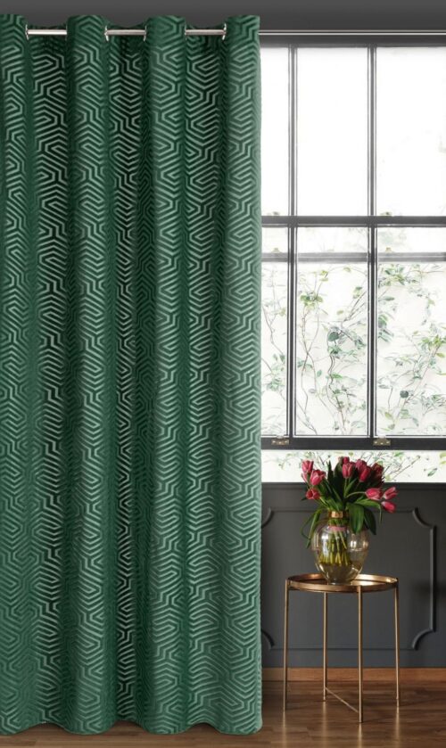ZKIA-04 Jacquard fluwelen gordijn met ringen ZKIA-04