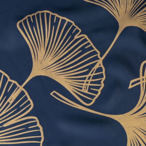 ZKIB-04b Verduisteringsgordijn met Gouden Print - Donkerblauw